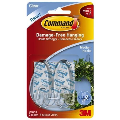 The S&T Store - Clear 3M Command Medium Hooks