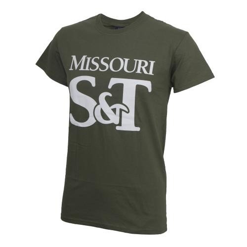 The S&T Store - Missouri S&T Olive Green Crew Neck T-Shirt